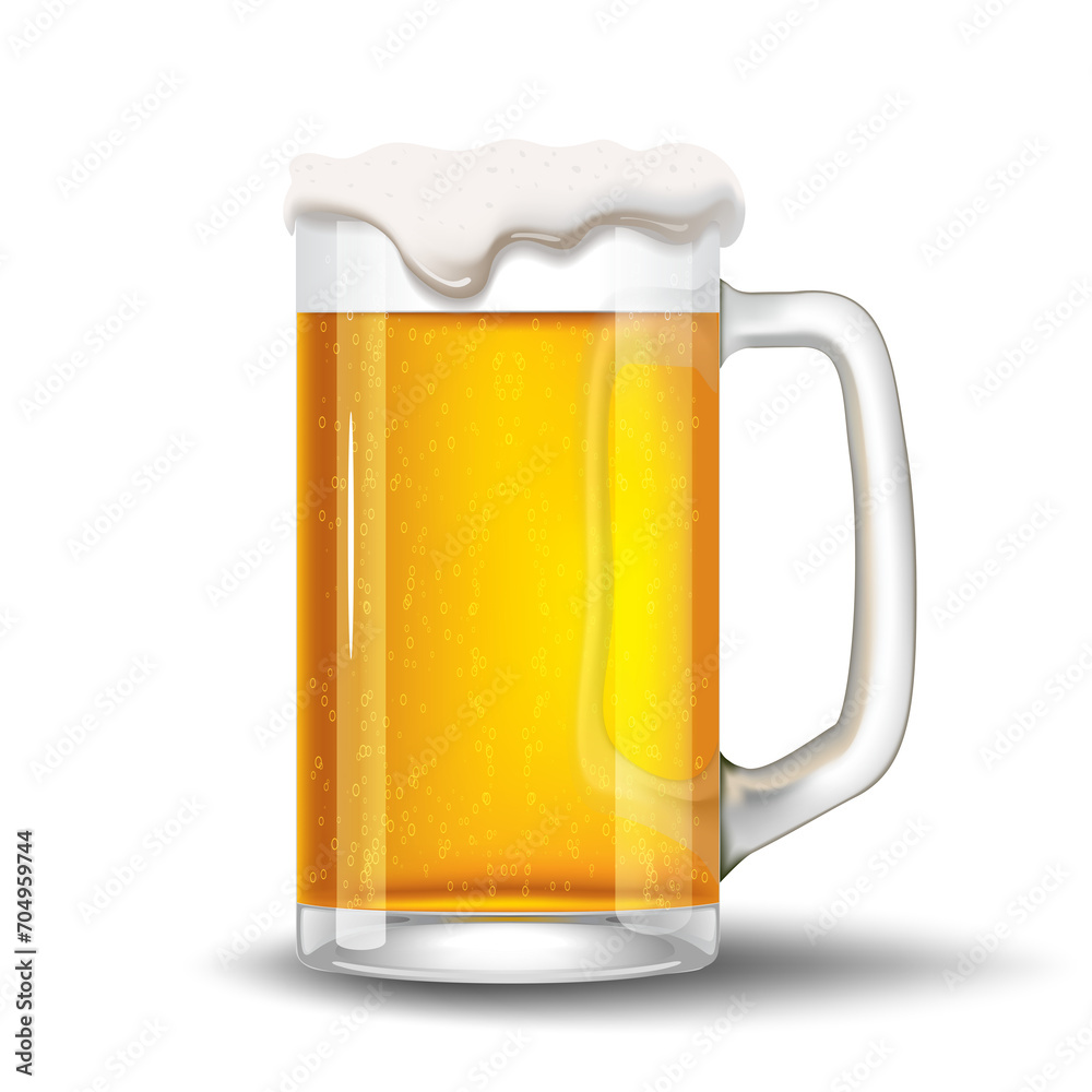 Glass with splashing beer, attractive beer mockup in 3d template Glass with splashing beer, attractive beer mockup in 3d template