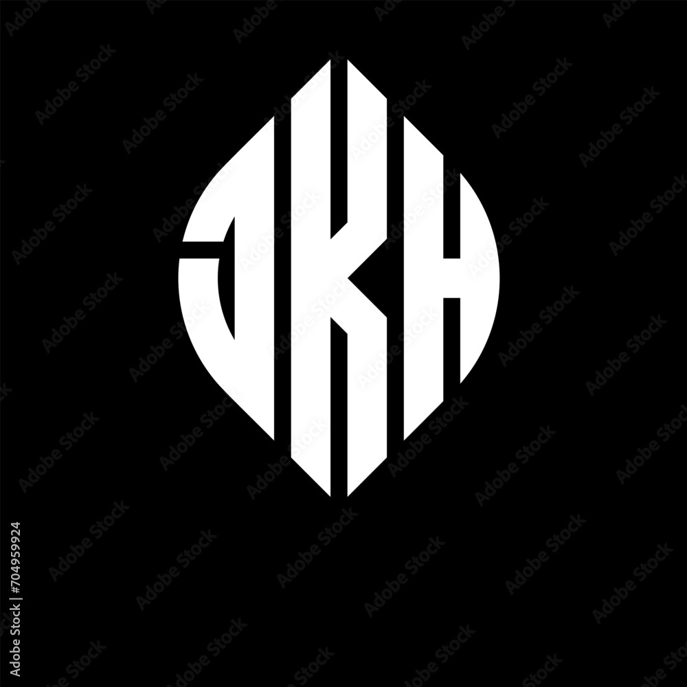 JKH circle letter logo design with circle and ellipse shape. JKH ellipse letters with typographic style. The three initials form a circle logo. JKH circle emblem abstract monogram letter mark vector. JKH circle letter logo design with circle and ellipse shape. JKH ellipse letters with typographic style. The three initials form a circle logo. JKH circle emblem abstract monogram letter mark vector.