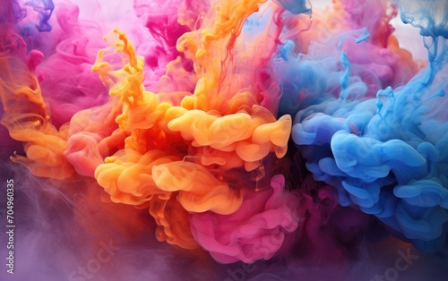An otherworldly realm where the language of emotion is spoken through billows of abstract, colorful smoke.