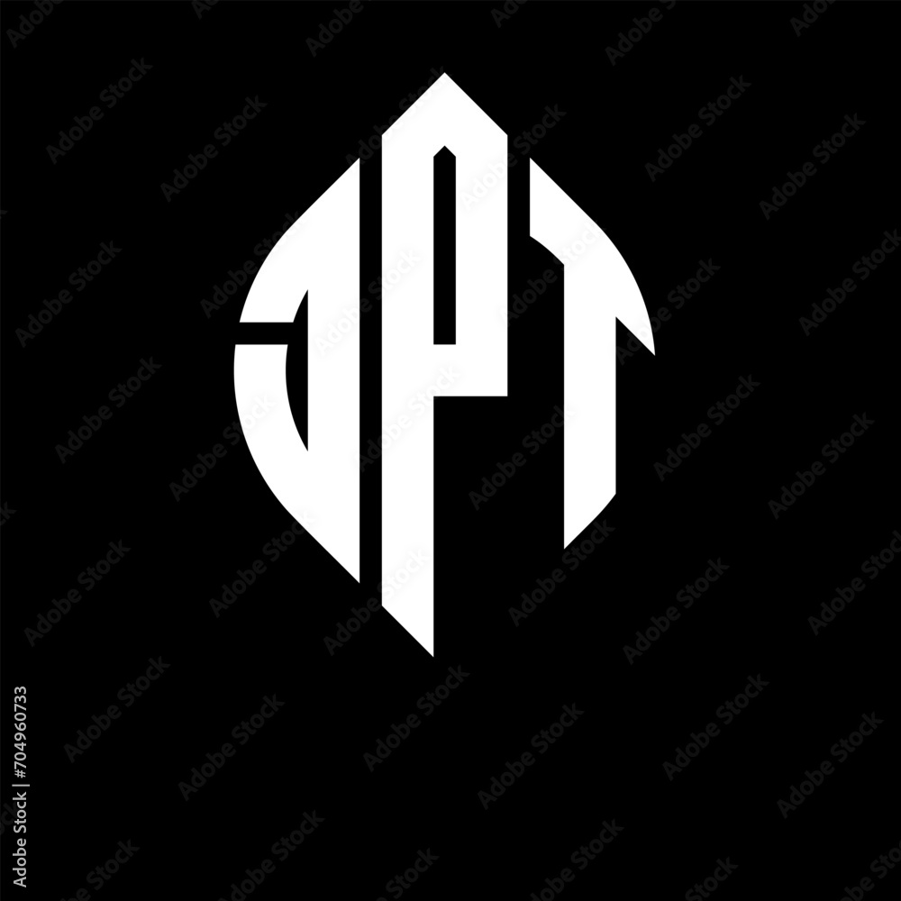 JPT circle letter logo design with circle and ellipse shape. JPT ellipse letters with typographic style. The three initials form a circle logo. JPT circle emblem abstract monogram letter mark vector. JPT circle letter logo design with circle and ellipse shape. JPT ellipse letters with typographic style. The three initials form a circle logo. JPT circle emblem abstract monogram letter mark vector.
