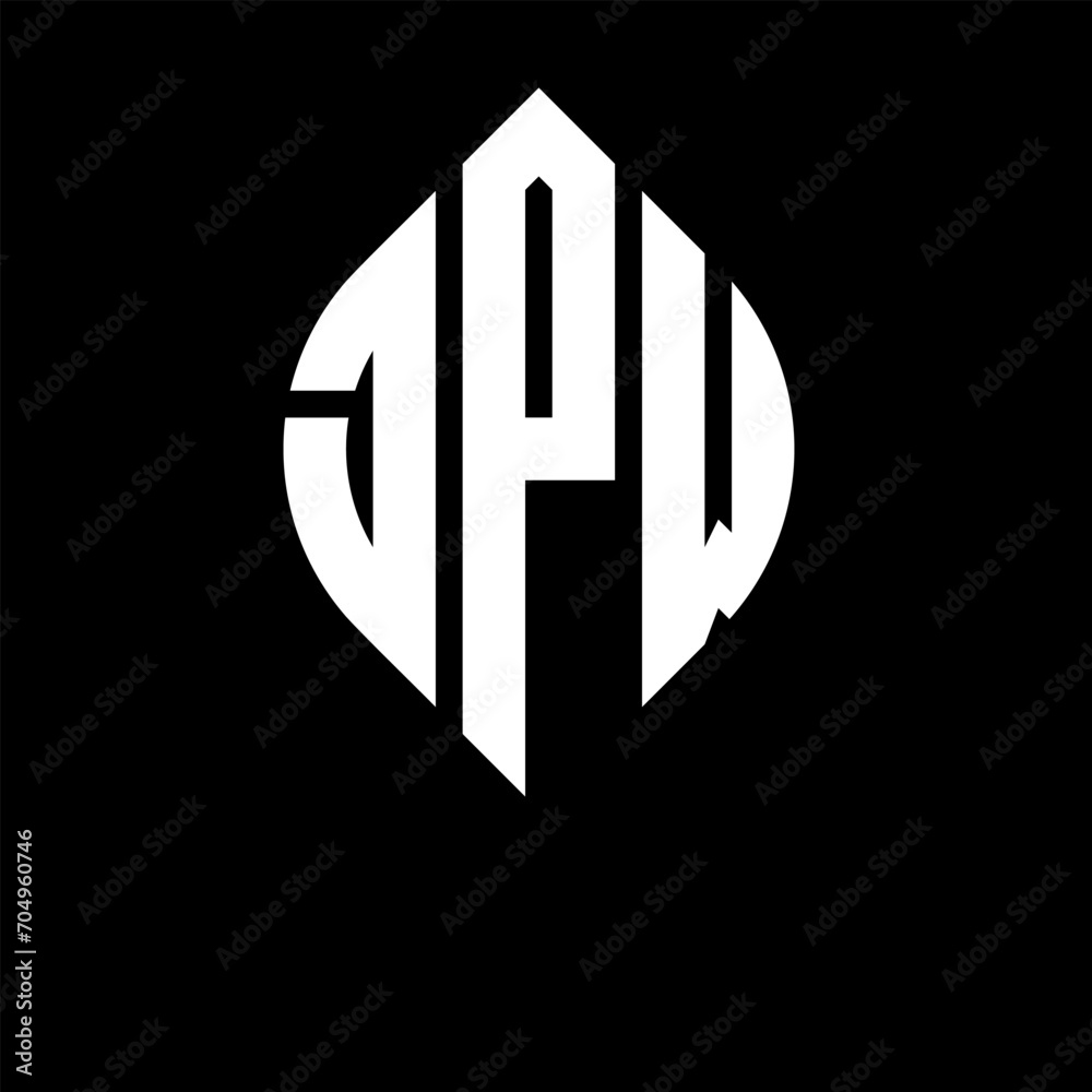 JPW circle letter logo design with circle and ellipse shape. JPW ellipse letters with typographic style. The three initials form a circle logo. JPW circle emblem abstract monogram letter mark vector. JPW circle letter logo design with circle and ellipse shape. JPW ellipse letters with typographic style. The three initials form a circle logo. JPW circle emblem abstract monogram letter mark vector.