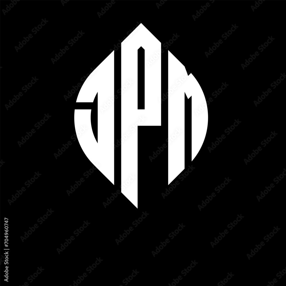 JPM circle letter logo design with circle and ellipse shape. JPM ellipse letters with typographic style. The three initials form a circle logo. JPM circle emblem abstract monogram letter mark vector. JPM circle letter logo design with circle and ellipse shape. JPM ellipse letters with typographic style. The three initials form a circle logo. JPM circle emblem abstract monogram letter mark vector.