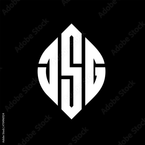 JSG circle letter logo design with circle and ellipse shape. JSG ellipse letters with typographic style. The three initials form a circle logo. JSG circle emblem abstract monogram letter mark vector. photo