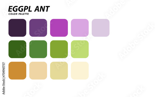 Eggplant color pallete and gradient