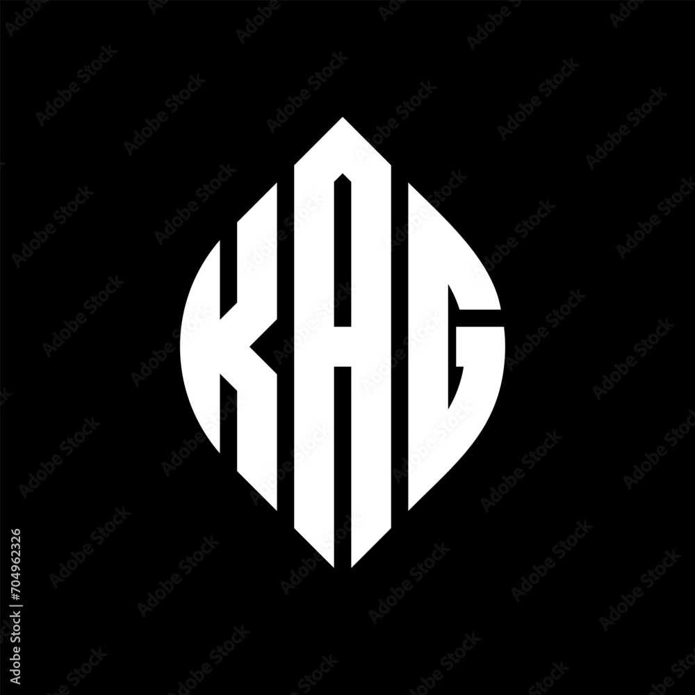 KAG circle letter logo design with circle and ellipse shape. KAG ellipse letters with typographic style. The three initials form a circle logo. KAG circle emblem abstract monogram letter mark vector. KAG circle letter logo design with circle and ellipse shape. KAG ellipse letters with typographic style. The three initials form a circle logo. KAG circle emblem abstract monogram letter mark vector.