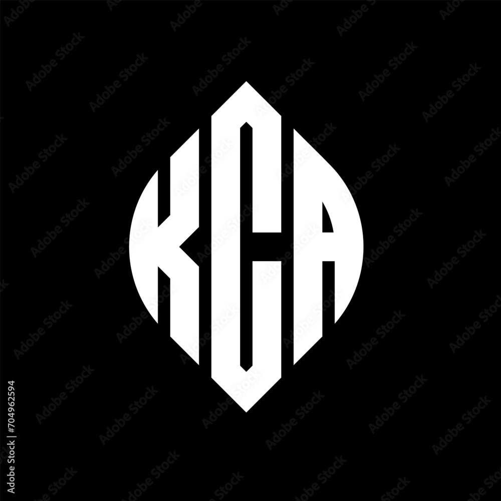 KCA circle letter logo design with circle and ellipse shape. KCA ellipse letters with typographic style. The three initials form a circle logo. KCA circle emblem abstract monogram letter mark vector. KCA circle letter logo design with circle and ellipse shape. KCA ellipse letters with typographic style. The three initials form a circle logo. KCA circle emblem abstract monogram letter mark vector.