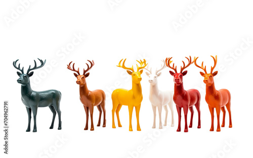 Toy Deer Made of Plastic isolated on transparent Background