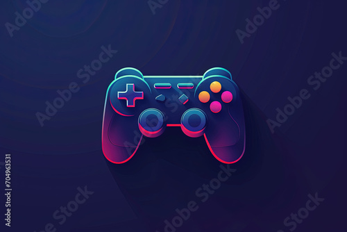 Beautiful and stylish joystick logo. photo