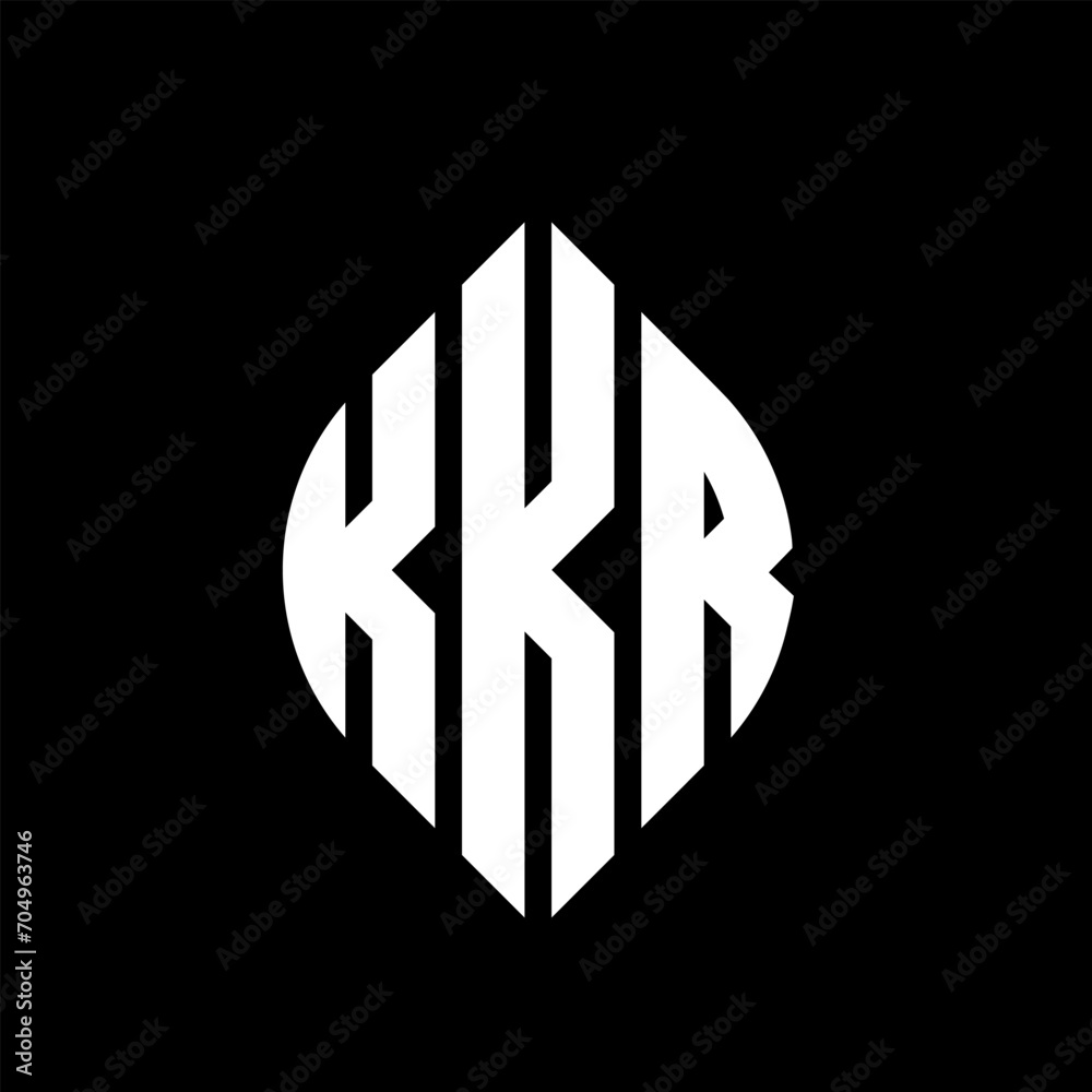 KKR circle letter logo design with circle and ellipse shape. KKR ellipse letters with typographic style. The three initials form a circle logo. KKR circle emblem abstract monogram letter mark vector. KKR circle letter logo design with circle and ellipse shape. KKR ellipse letters with typographic style. The three initials form a circle logo. KKR circle emblem abstract monogram letter mark vector.