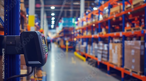 Barcode scanner in the product warehouse