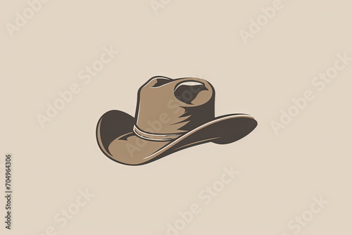 Beautiful and stylish cowboy hat logo.