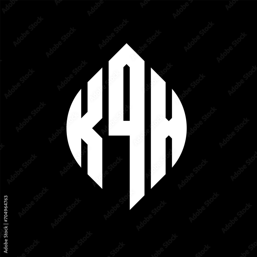 KQX circle letter logo design with circle and ellipse shape. KQX ellipse letters with typographic style. The three initials form a circle logo. KQX circle emblem abstract monogram letter mark vector. KQX circle letter logo design with circle and ellipse shape. KQX ellipse letters with typographic style. The three initials form a circle logo. KQX circle emblem abstract monogram letter mark vector.