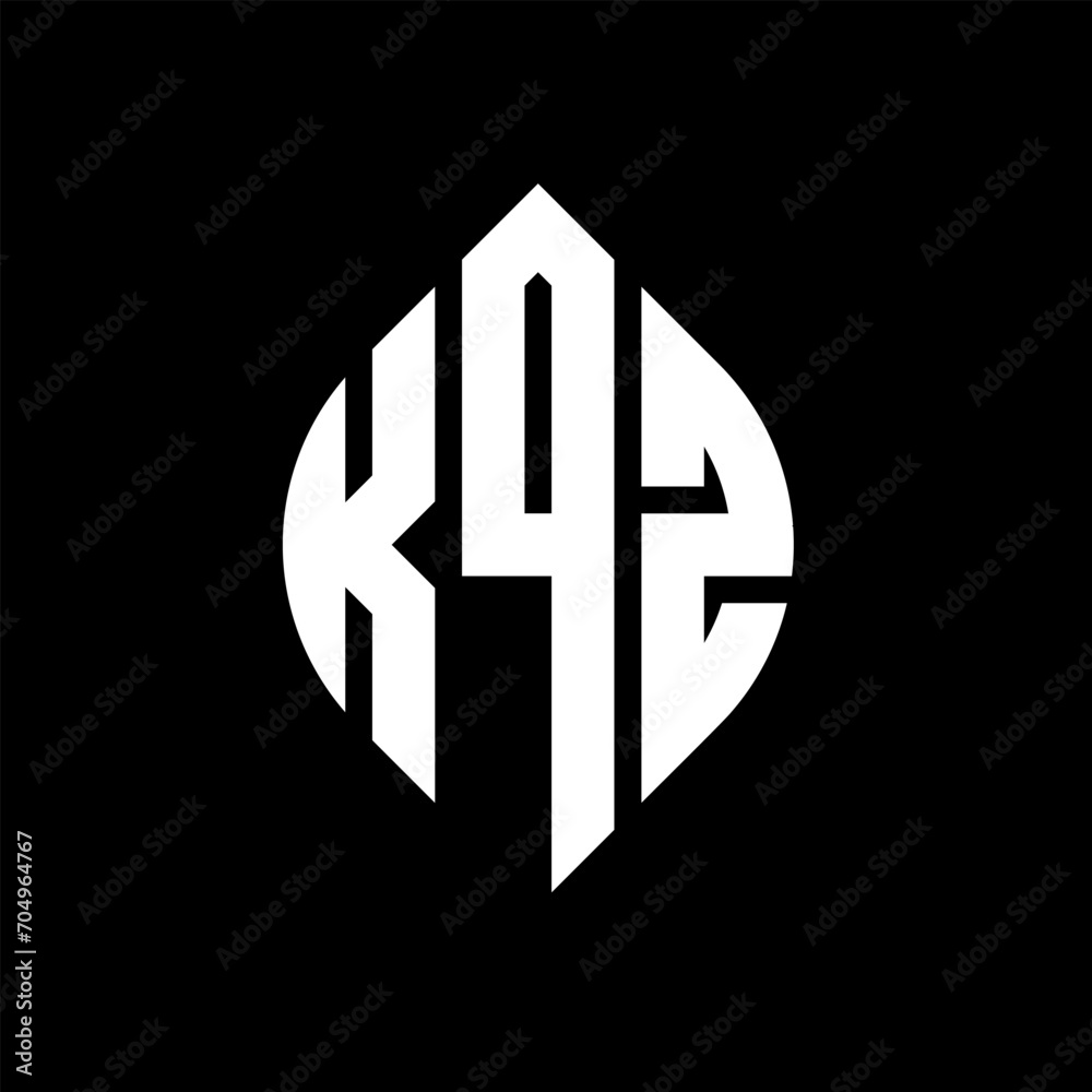KQZ circle letter logo design with circle and ellipse shape. KQZ ellipse letters with typographic style. The three initials form a circle logo. KQZ circle emblem abstract monogram letter mark vector. KQZ circle letter logo design with circle and ellipse shape. KQZ ellipse letters with typographic style. The three initials form a circle logo. KQZ circle emblem abstract monogram letter mark vector.