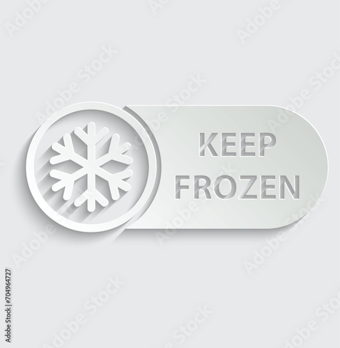 keep frozen food icon vector snowflake stiker  cold temperature 