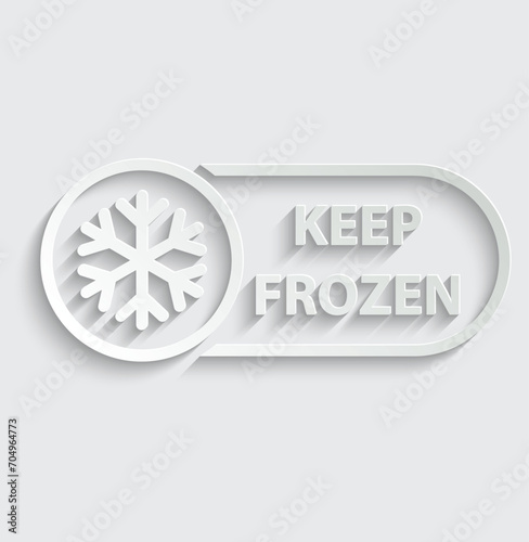 keep frozen food icon vector snowflake stiker  cold temperature 