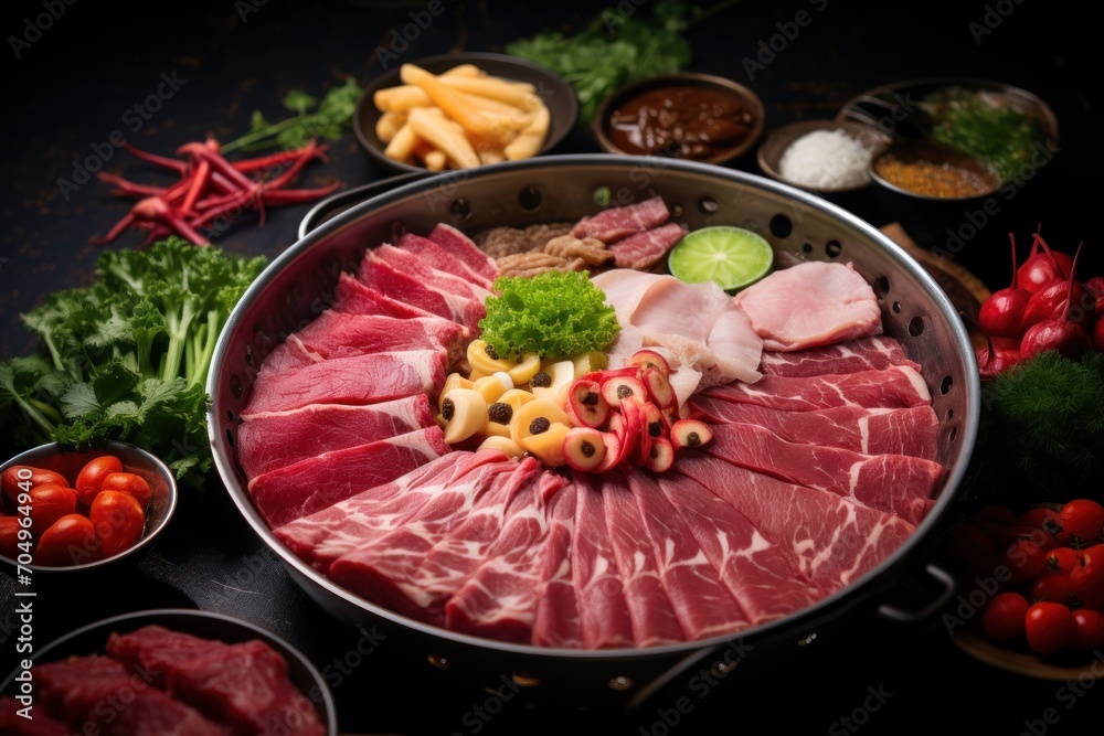 a close up of a plate of food on a plate of food on a plate of food on a plate of food on a plate of food on a table. a close up of a plate of food on a plate of food on a plate of food on a plate of food on a plate of food on a table.