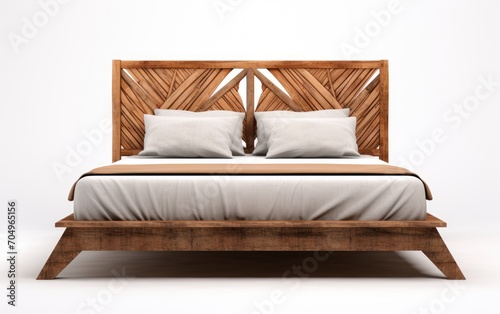 Rustic bed back design  Wooden bed.