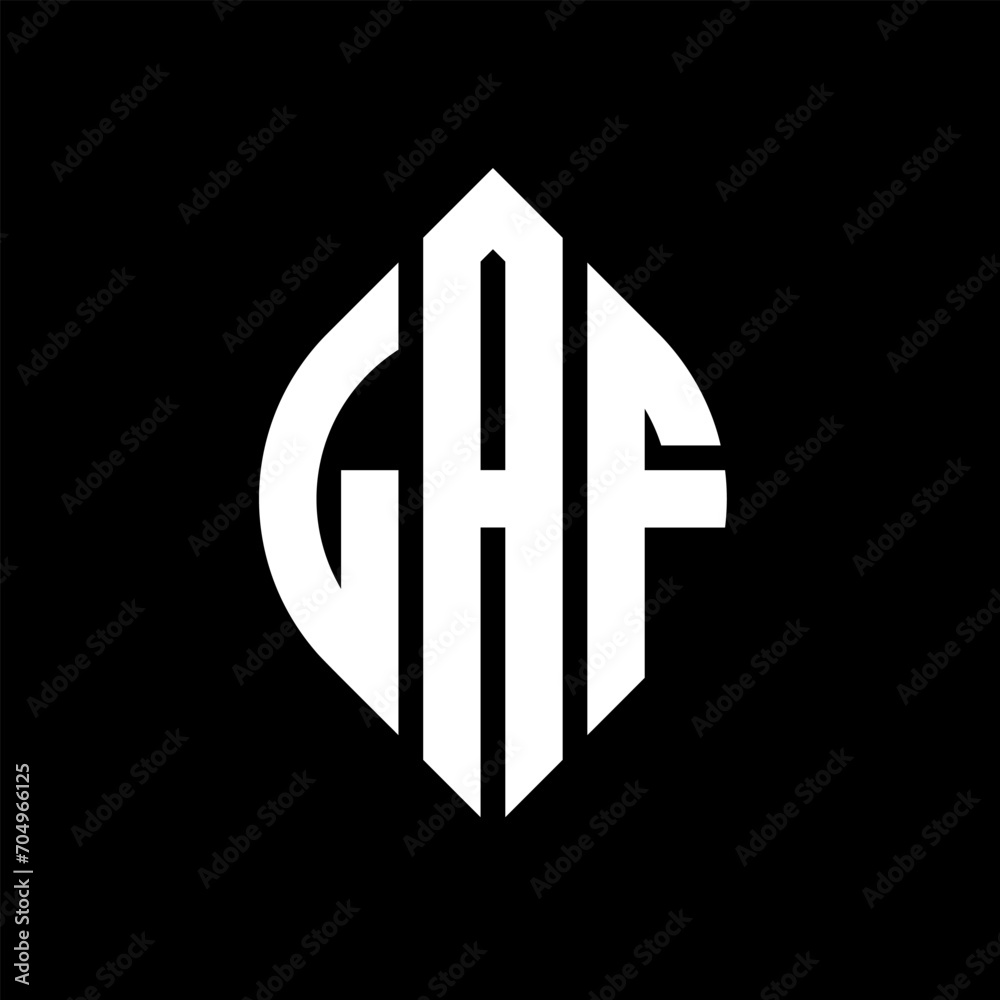 LAF circle letter logo design with circle and ellipse shape. LAF ellipse letters with typographic style. The three initials form a circle logo. LAF circle emblem abstract monogram letter mark vector. LAF circle letter logo design with circle and ellipse shape. LAF ellipse letters with typographic style. The three initials form a circle logo. LAF circle emblem abstract monogram letter mark vector.