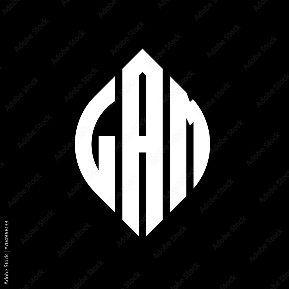 LAM circle letter logo design with circle and ellipse shape. LAM ellipse letters with typographic style. The three initials form a circle logo. LAM circle emblem abstract monogram letter mark vector. LAM circle letter logo design with circle and ellipse shape. LAM ellipse letters with typographic style. The three initials form a circle logo. LAM circle emblem abstract monogram letter mark vector.