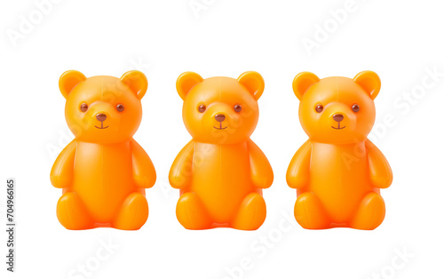 Toy Bears Made from Plastic isolated on transparent Background © Sehar