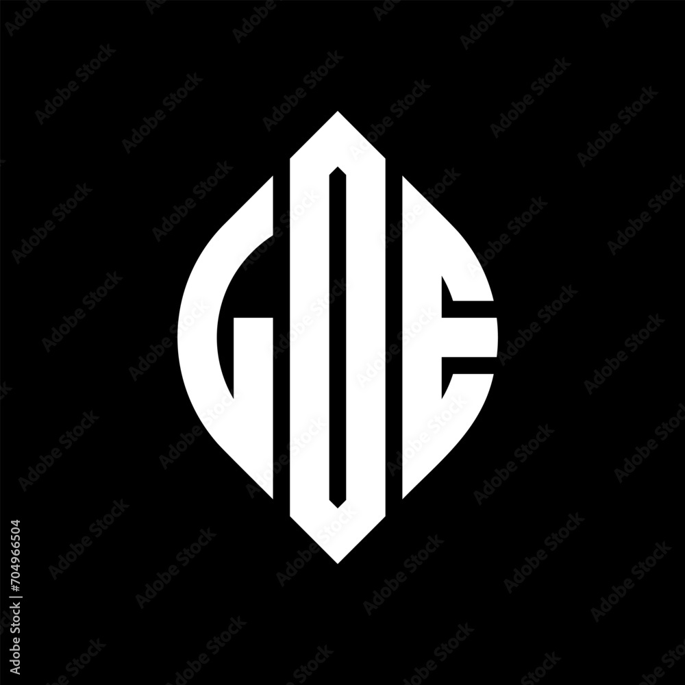 LDE circle letter logo design with circle and ellipse shape. LDE ellipse letters with typographic style. The three initials form a circle logo. LDE circle emblem abstract monogram letter mark vector.