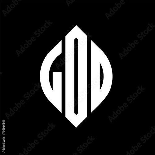 LDO circle letter logo design with circle and ellipse shape. LDO ellipse letters with typographic style. The three initials form a circle logo. LDO circle emblem abstract monogram letter mark vector. photo