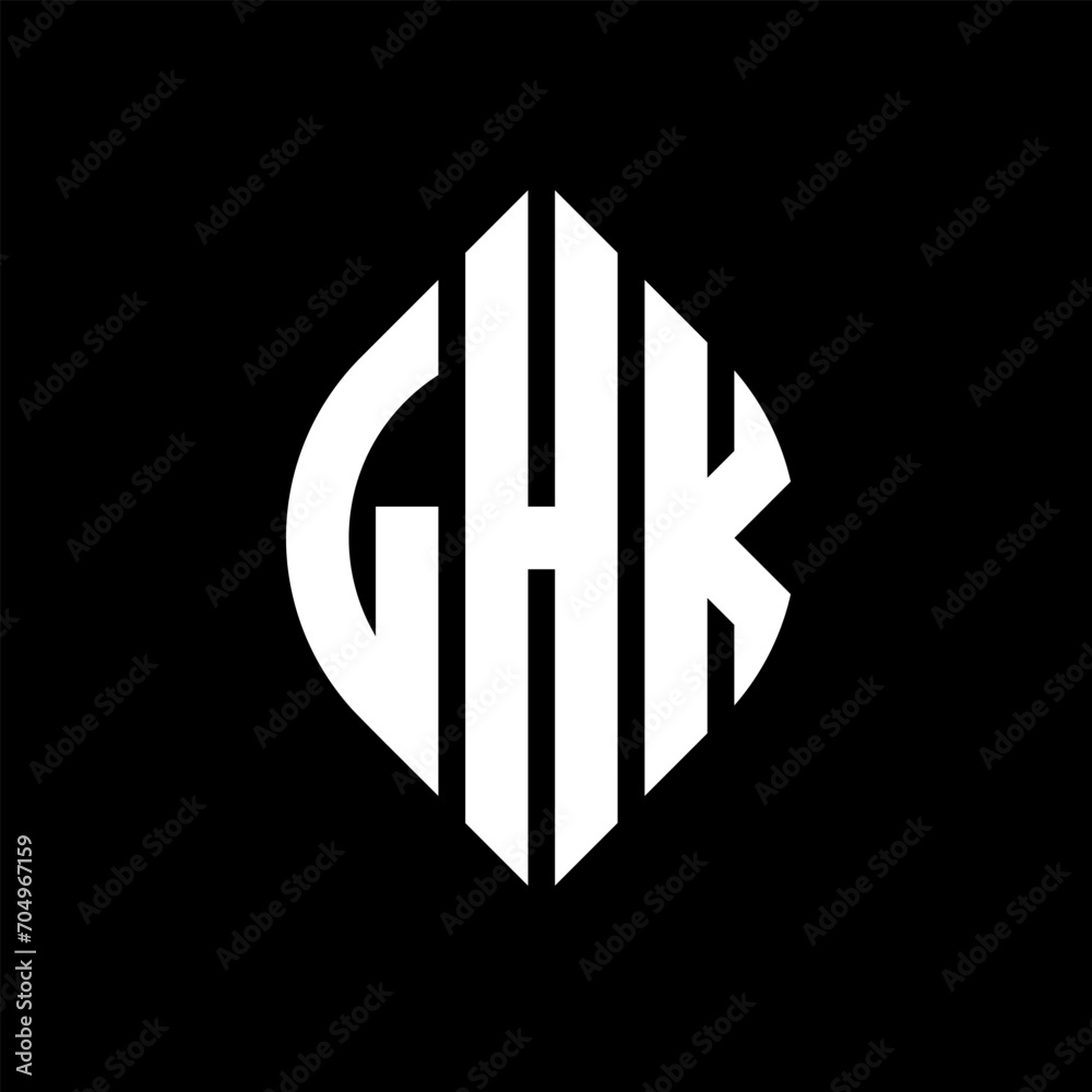 LHK circle letter logo design with circle and ellipse shape. LHK ellipse letters with typographic style. The three initials form a circle logo. LHK circle emblem abstract monogram letter mark vector. LHK circle letter logo design with circle and ellipse shape. LHK ellipse letters with typographic style. The three initials form a circle logo. LHK circle emblem abstract monogram letter mark vector.