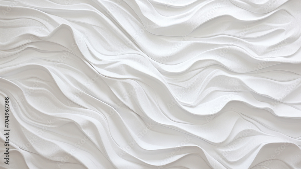 Fototapeta premium Crumpled paper texture in white color - ai generative