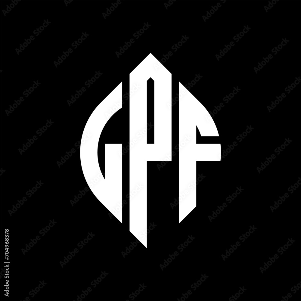 LPF circle letter logo design with circle and ellipse shape. LPF ellipse letters with typographic style. The three initials form a circle logo. LPF circle emblem abstract monogram letter mark vector. LPF circle letter logo design with circle and ellipse shape. LPF ellipse letters with typographic style. The three initials form a circle logo. LPF circle emblem abstract monogram letter mark vector.