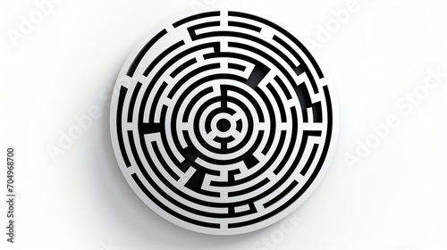 Logo symbol round maze