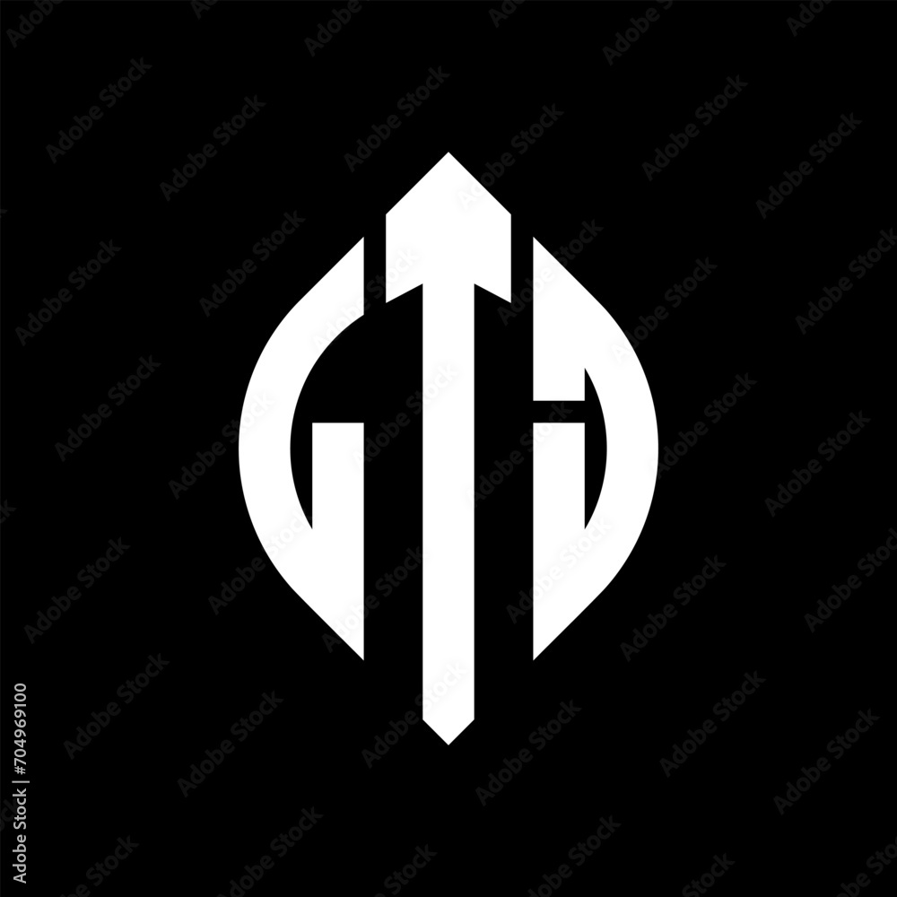 LTJ circle letter logo design with circle and ellipse shape. LTJ ellipse letters with typographic style. The three initials form a circle logo. LTJ circle emblem abstract monogram letter mark vector. LTJ circle letter logo design with circle and ellipse shape. LTJ ellipse letters with typographic style. The three initials form a circle logo. LTJ circle emblem abstract monogram letter mark vector.