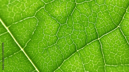 Fresh green leaf texture macro close-up. Generative AI