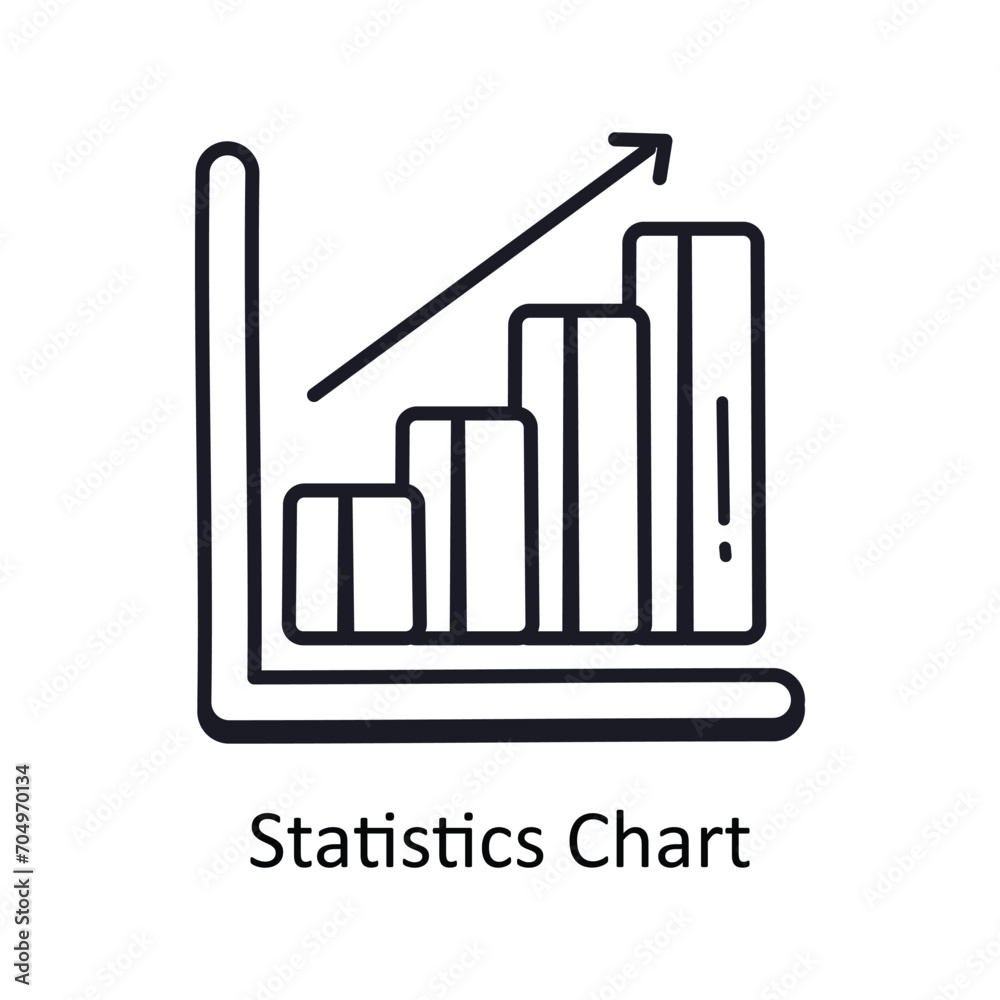 Statistics chart vector outline doodle Design illustration. Symbol on White background EPS 10 File Statistics chart vector outline doodle Design illustration. Symbol on White background EPS 10 File