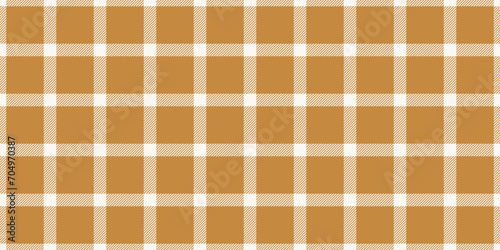 Adorable fabric seamless pattern, factory check vector textile. Regular plaid background texture tartan in sea shell and orange colors.