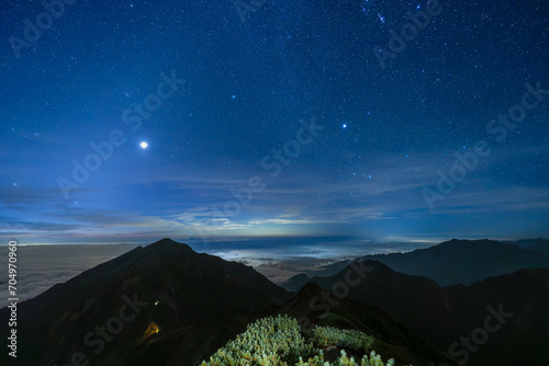針ノ木岳の夜空 photo