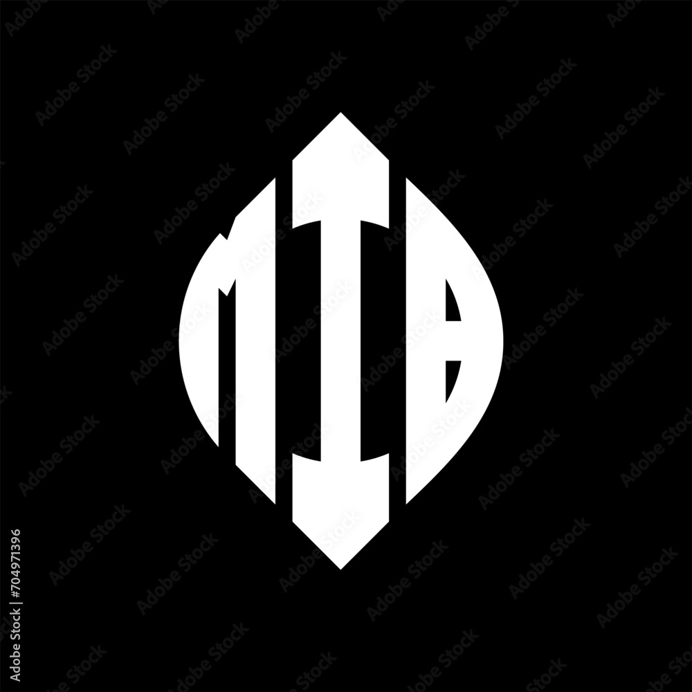 MIB circle letter logo design with circle and ellipse shape. MIB ellipse letters with typographic style. The three initials form a circle logo. MIB circle emblem abstract monogram letter mark vector. MIB circle letter logo design with circle and ellipse shape. MIB ellipse letters with typographic style. The three initials form a circle logo. MIB circle emblem abstract monogram letter mark vector.