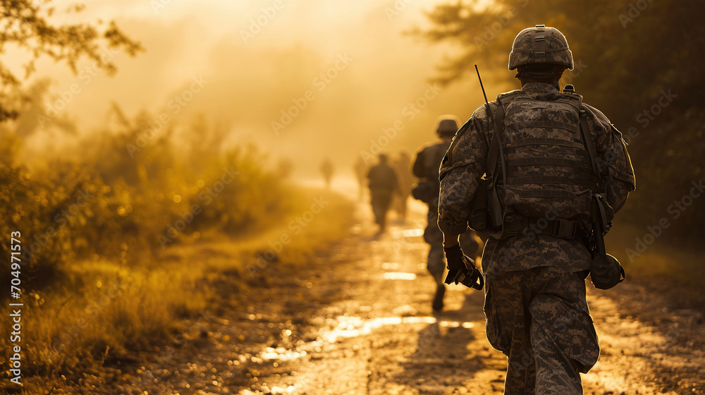 Soldiers during active combat operations. Soldiers during active combat operations.