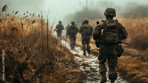 Soldiers during active combat operations. photo