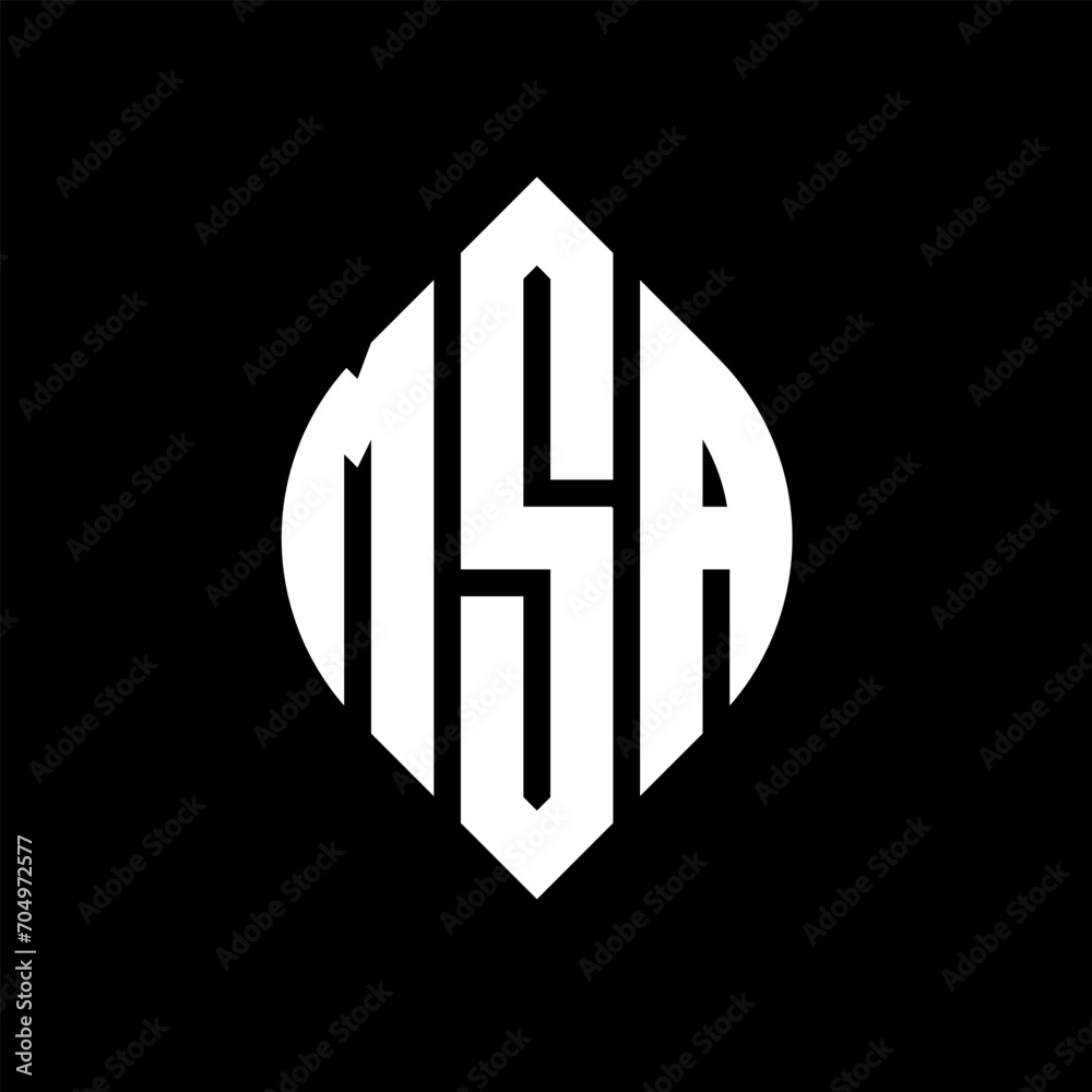 MSA circle letter logo design with circle and ellipse shape. MSA ellipse letters with typographic style. The three initials form a circle logo. MSA circle emblem abstract monogram letter mark vector. MSA circle letter logo design with circle and ellipse shape. MSA ellipse letters with typographic style. The three initials form a circle logo. MSA circle emblem abstract monogram letter mark vector.
