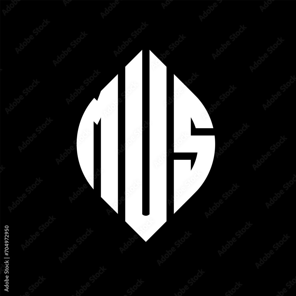MUS circle letter logo design with circle and ellipse shape. MUS ellipse letters with typographic style. The three initials form a circle logo. MUS circle emblem abstract monogram letter mark vector. MUS circle letter logo design with circle and ellipse shape. MUS ellipse letters with typographic style. The three initials form a circle logo. MUS circle emblem abstract monogram letter mark vector.
