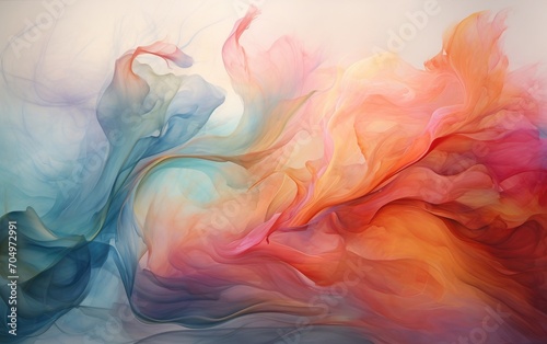 The dynamic movement of wind and air through a burst of swirling, abstract colors.