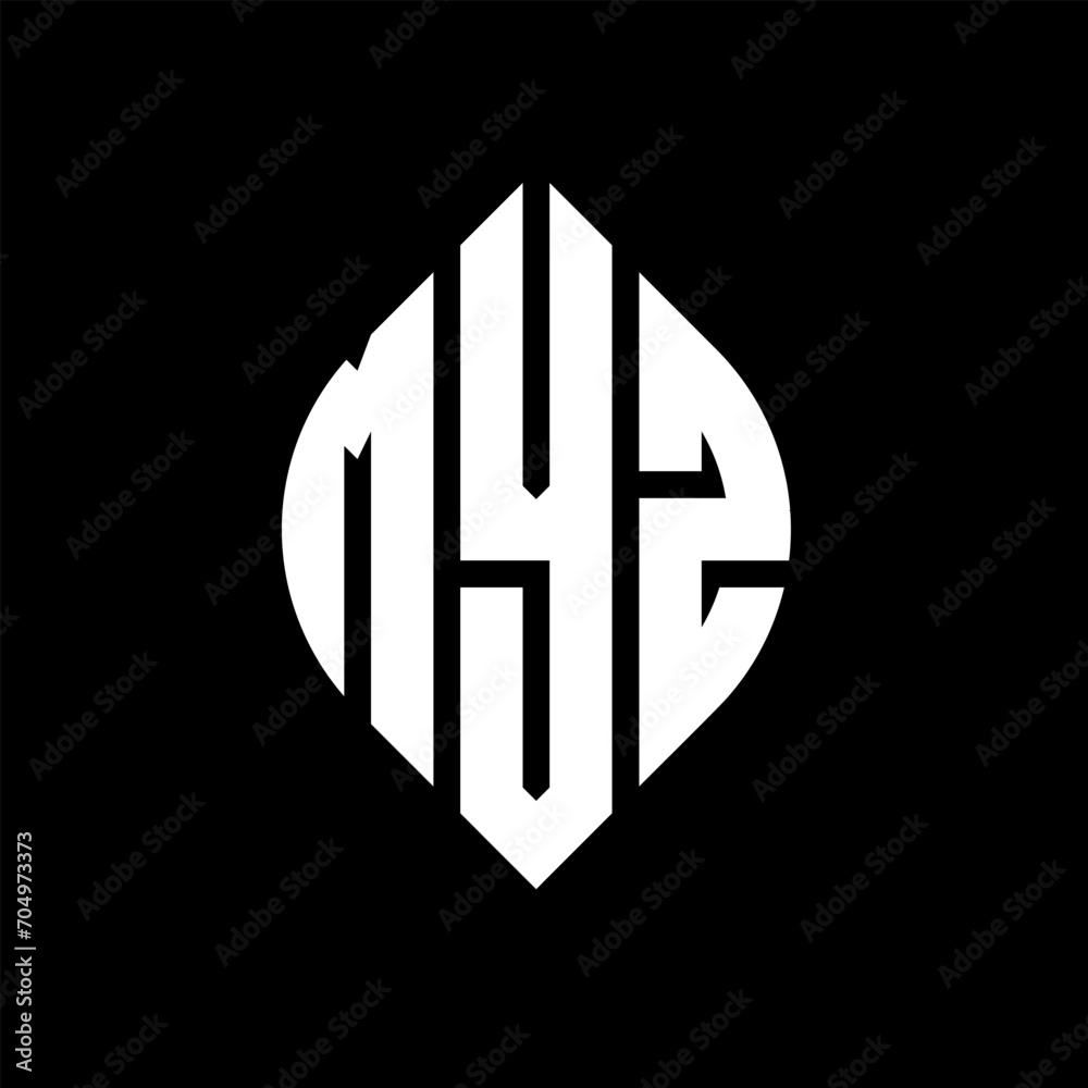 MYZ circle letter logo design with circle and ellipse shape. MYZ ellipse letters with typographic style. The three initials form a circle logo. MYZ circle emblem abstract monogram letter mark vector. MYZ circle letter logo design with circle and ellipse shape. MYZ ellipse letters with typographic style. The three initials form a circle logo. MYZ circle emblem abstract monogram letter mark vector.