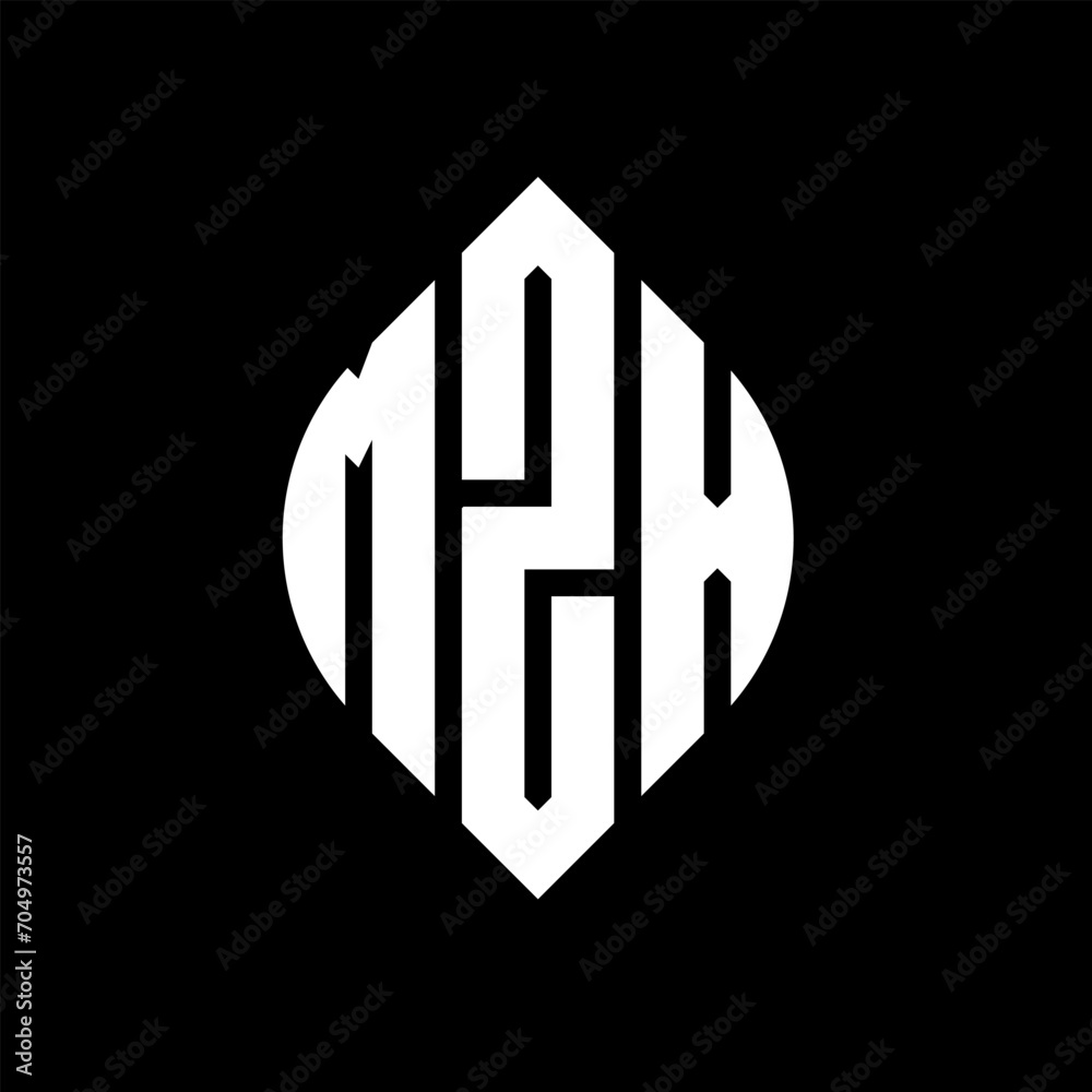 MZX circle letter logo design with circle and ellipse shape. MZX ellipse letters with typographic style. The three initials form a circle logo. MZX circle emblem abstract monogram letter mark vector. MZX circle letter logo design with circle and ellipse shape. MZX ellipse letters with typographic style. The three initials form a circle logo. MZX circle emblem abstract monogram letter mark vector.
