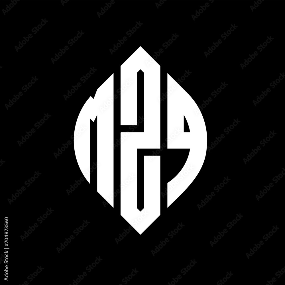 MZQ circle letter logo design with circle and ellipse shape. MZQ ellipse letters with typographic style. The three initials form a circle logo. MZQ circle emblem abstract monogram letter mark vector. MZQ circle letter logo design with circle and ellipse shape. MZQ ellipse letters with typographic style. The three initials form a circle logo. MZQ circle emblem abstract monogram letter mark vector.