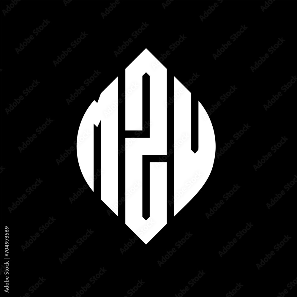 MZV circle letter logo design with circle and ellipse shape. MZV ellipse letters with typographic style. The three initials form a circle logo. MZV circle emblem abstract monogram letter mark vector. MZV circle letter logo design with circle and ellipse shape. MZV ellipse letters with typographic style. The three initials form a circle logo. MZV circle emblem abstract monogram letter mark vector.