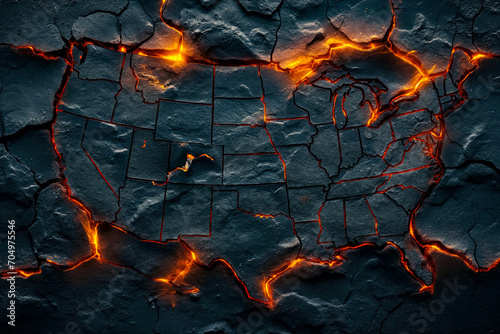 Volanic United States Map photo