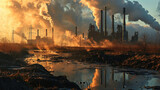 Factories pollute the environment.