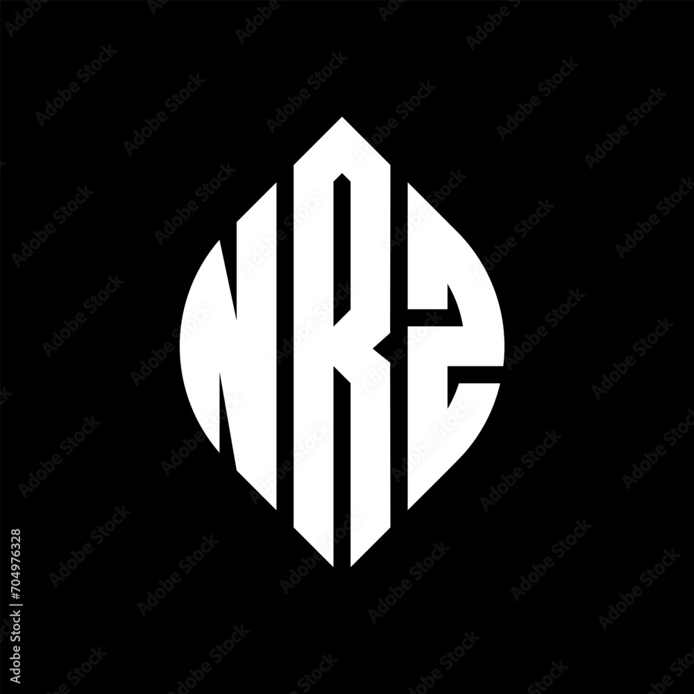 NRZ circle letter logo design with circle and ellipse shape. NRZ ellipse letters with typographic style. The three initials form a circle logo. NRZ circle emblem abstract monogram letter mark vector. NRZ circle letter logo design with circle and ellipse shape. NRZ ellipse letters with typographic style. The three initials form a circle logo. NRZ circle emblem abstract monogram letter mark vector.