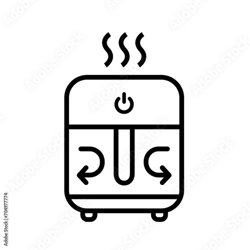 Simple Air fryer icon line vector