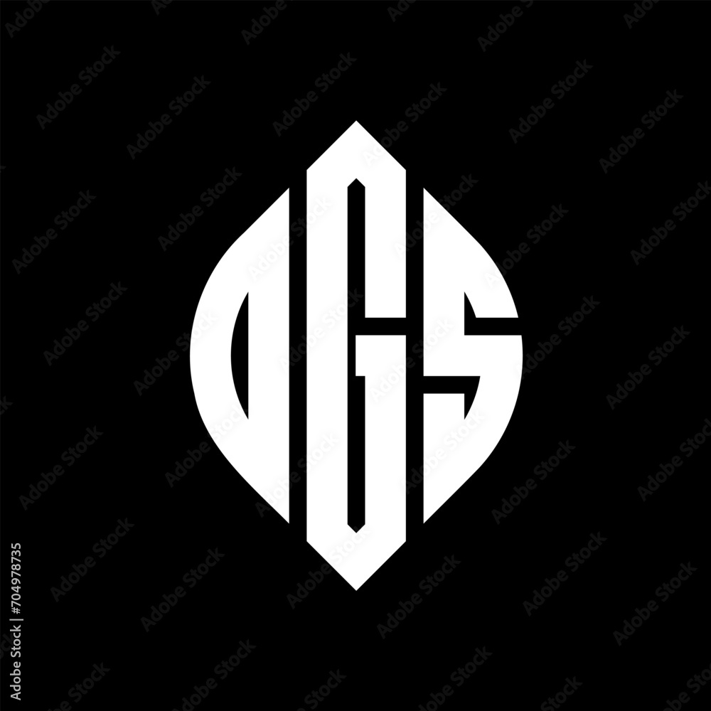 OGS circle letter logo design with circle and ellipse shape. OGS ellipse letters with typographic style. The three initials form a circle logo. OGS circle emblem abstract monogram letter mark vector. OGS circle letter logo design with circle and ellipse shape. OGS ellipse letters with typographic style. The three initials form a circle logo. OGS circle emblem abstract monogram letter mark vector.